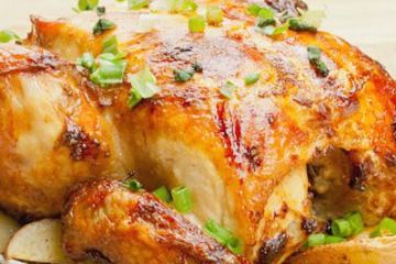 Воскресное куриное жаркое с овощами и запеченным в духовке рисом