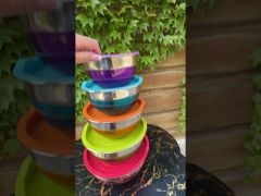 Набор мисок 5 шт Edenberg EB-3636 EB-3637 из нержавеющей стали с крышками video 0