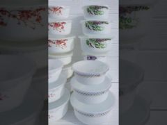 Набор салатников с крышками Розовый 3шт 300, 400, 900мл Stenson 4160 video 0