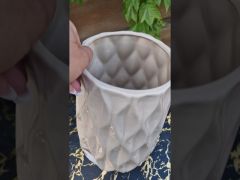 Ваза керамическая "Stone Flower Леонор" 16х16х30см, белый 733-247 video 0