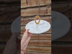 Менажница 3 секции с бамбуковой ручкой 29см Bonadi video 0