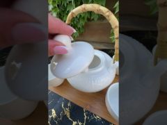 Набор чашек с заварником с бамбуковой ручкой 4х130мл PJ02777 video 0