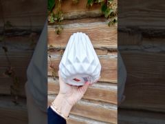 Ваза керамическая Бонади 21см грани-Белая 733-122 video 0