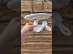 Блюдо керамическое Bunny Ø 20 см белый с золотом (BD-795-202) video 0
