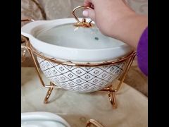 Мармит керамический Kamille KM 6417 2.5 л 37×23×6 см video 0
