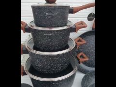 Набор посуды Edenberg с мраморным покрытием EB-5616 из 15 предметов video 0