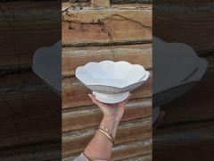 Конфетница фарфоровая на ножке Interos "Снежная королева" 1423-А 1300мл d23.2см video 0