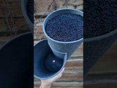 Подставка для ножей Kamille 22 см серый мрамор двойная КМ-7607 video 0
