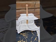Этажерка фарфоровая двухъярусная BonaDi 27 см (988-301) video 0