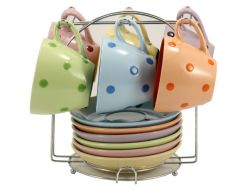 Сервиз чайный керамический 12 пр. Горох KW103 B