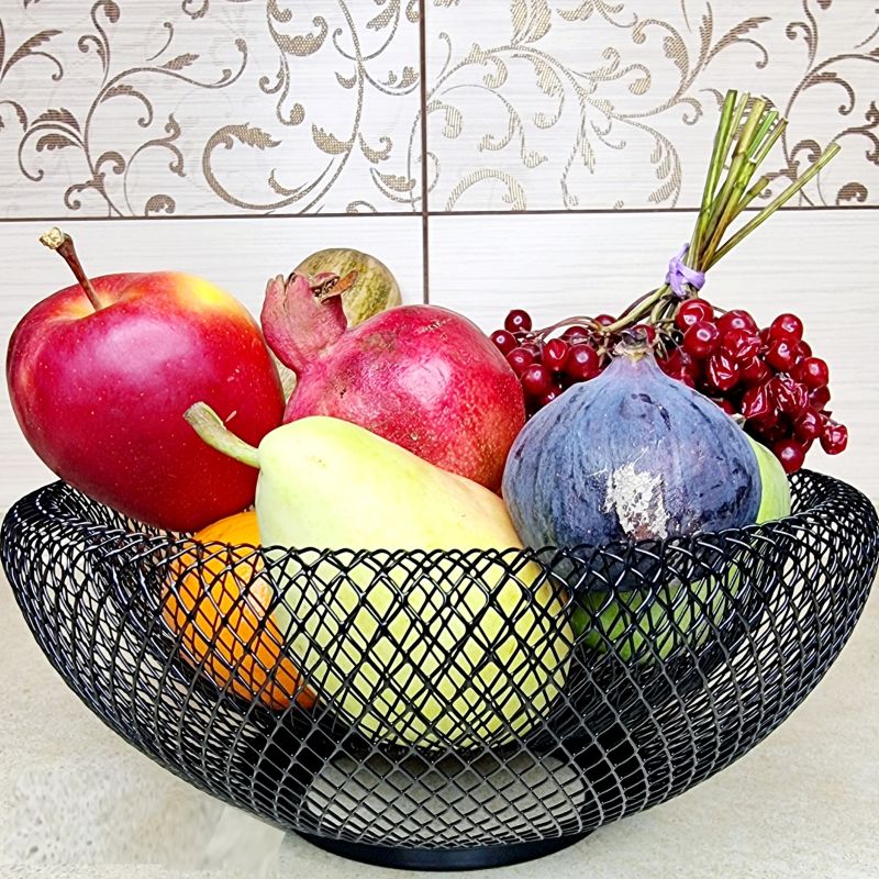 Фруктовница черная 25, 5х10, 5см MH-3539