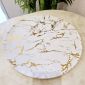 Подтарельник Круглый Бонади 38см Marble белый мрамор с золотом 444-026