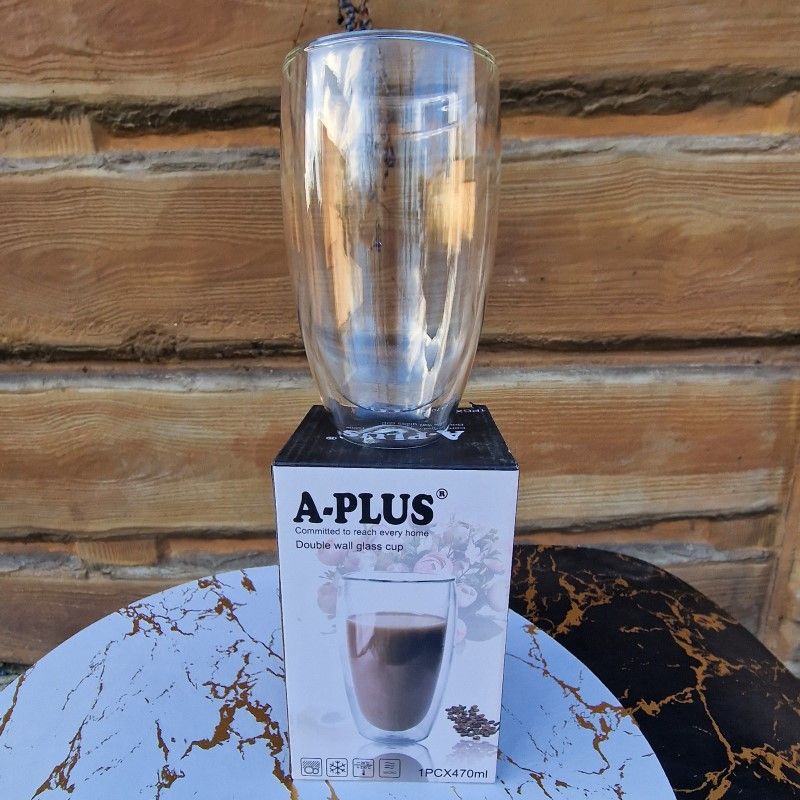 Стакан для кофе с двойным дном A-PLUS 7003 470мл