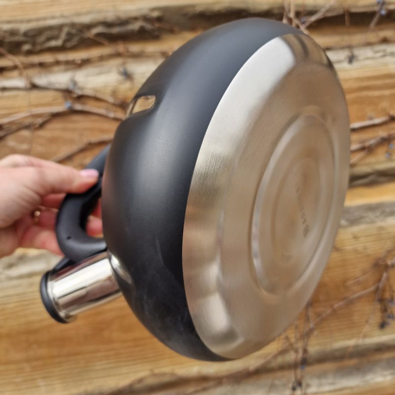 Чайник со свистком Edenberg 3л из нержавеющей стали с черной ручкой EB-8803 Black