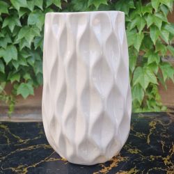 Ваза керамическая "Stone Flower Леонор" 16х16х30см, белый 733-247