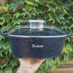 Кастрюля Казан Zauberg 2,7 л 20 см мрамор 1220-BL