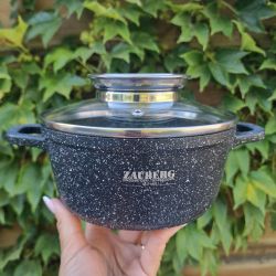 Кастрюля Казан Zauberg 1,2 л 16 см мрамор 0316-BL
