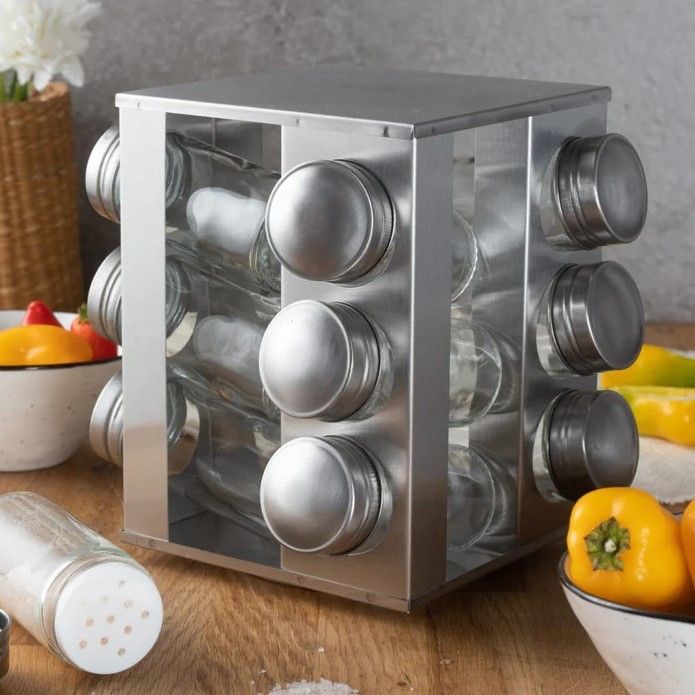 Набор для специй Edenberg EB-4026 12 шт емкостей Silver