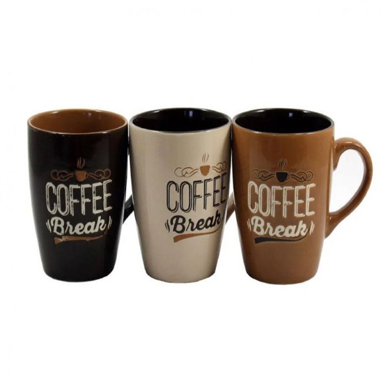 Чашка 340мл COFFEE Break светло корич KW124