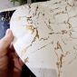 Подтарельник Круглый Бонади 38см Marble белый мрамор с золотом 444-026