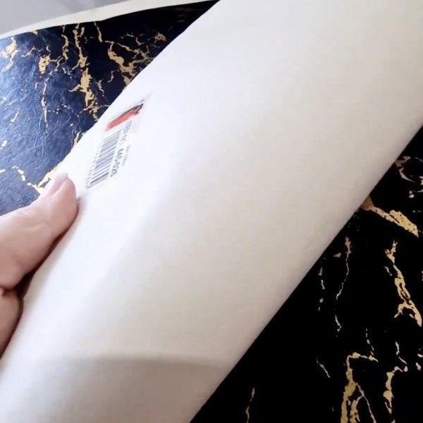 Подтарельник Круглый Бонади 38см Marble белый мрамор с золотом 444-026