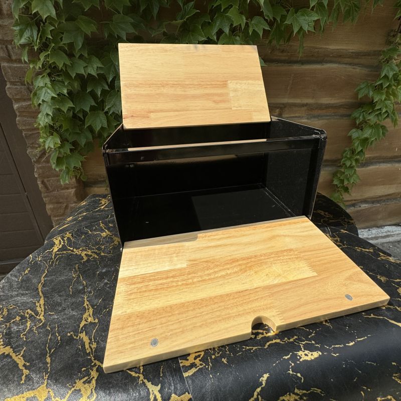 Хлебница из нержавеющей стали 35.x23.5x21 см Edenberg EB-135 35*23,5*21см Черная