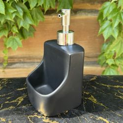 Дозатор для жидкого мыла 400 мл с подставкой для губки Bonadi 851-289 Black