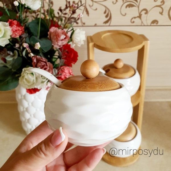 Банки на подставке "Лесенка" 4пр/наб 29*12*15см R88422