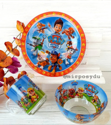 Детская стеклянная посуда Щенячий Патруль детский набор посуды Paw Patrol Aurora
