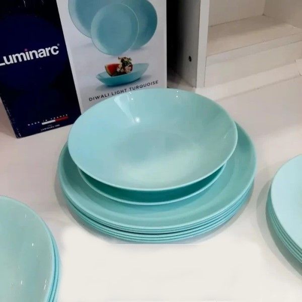 Столовый сервиз Luminarc Diwali Turquoise 18 пр на 6 персон бирюзовый