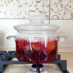 Кастрюля стеклянная 1,5 л Simax Nyko Color s6063