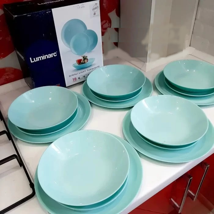 Столовый сервиз Luminarc Diwali Turquoise 18 пр на 6 персон бирюзовый
