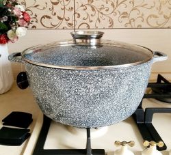 Кастрюля Казан Edenberg 10л с мраморным покрытием и крышкой EB-3981