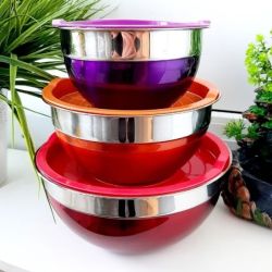 Набор мисок из нержавеющей стали 5 шт с крышками Edenberg EB-3636